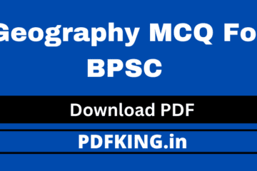 Geography MCQ For BPSC