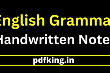 English Grammar Handwritten Notes In Hindi PDF