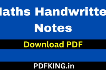 Maths Handwritten Notes In Hindi PDF