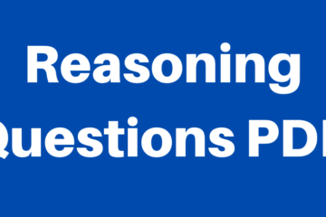1000 Reasoning Questions PDF In Hindi