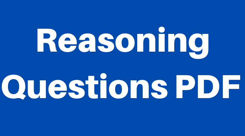 1000 Reasoning Questions PDF In Hindi