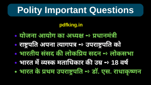 20000 GK Question In Hindi PDF Download Polity